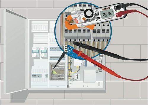 צבת מדידת זרם LASERLINER MultiClamp-Meter 083.040A - מכשיר מדידה מקצועי עם תצוגה דיגיטלית וגלאי מתח ללא מגע לחשמלאים