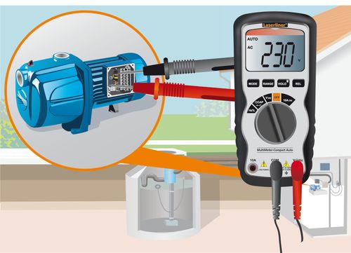 מולטימטר דיגיטלי LASERLINER Multi Meter Compact Auto 083.034A - מכשיר מדידה קומפקטי עם תצוגה מוארת למדידות חשמליות מקצועיות