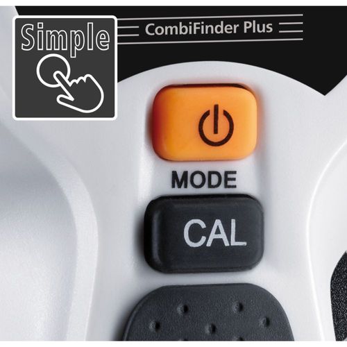 גלאי אלקטרוני LASERLINER CombiFinder Plus 080.955A - מכשיר לזיהוי מתכות וחוטי חשמל חיים בקירות עם תצוגה דיגיטלית וכיול אוטומטי לעבודות בנייה ושיפוצים