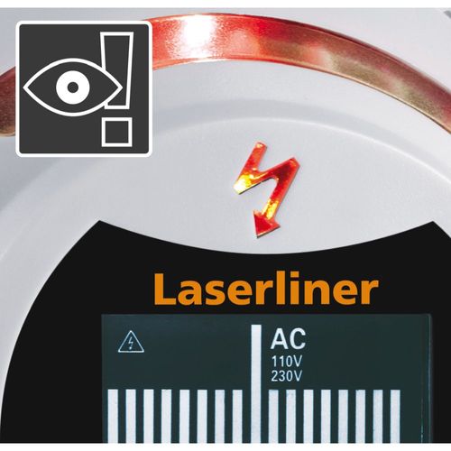 גלאי אלקטרוני LASERLINER CombiFinder Plus 080.955A - מכשיר לזיהוי מתכות וחוטי חשמל חיים בקירות עם תצוגה דיגיטלית וכיול אוטומטי לעבודות בנייה ושיפוצים