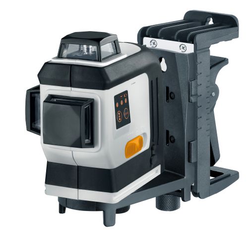 פלס לייזר LASERLINER PowerPlane 3D Plus 036.302L - מכשיר תלת מימדי עם 3 קרני לייזר אדומות 360 מעלות, מהדק מגנטי ותושבת קיר למדידות מקצועיות