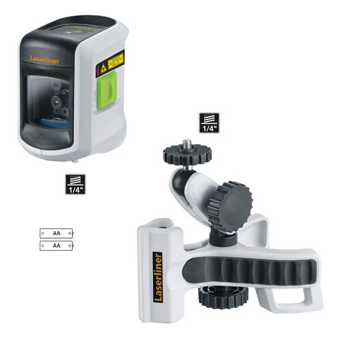 פלס לייזר צלב LASERLINER SmartVision 081.336A - מכשיר קומפקטי עם טכנולוגיית לייזר ירוק למדידות מדויקות ופיפלוס אוטומטי