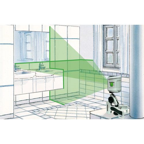 פלס לייזר צלב LASERLINER SmartVision 081.336A - מכשיר קומפקטי עם טכנולוגיית לייזר ירוק למדידות מדויקות ופיפלוס אוטומטי