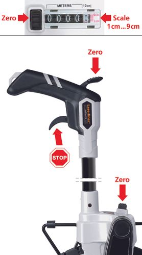 גלגלת מדידה מכנית LASERLINER RollPilot S12 075.005A - עיצוב מתקפל עם תצוגה גדולה למדידה מדויקת עד 9,999 מטר