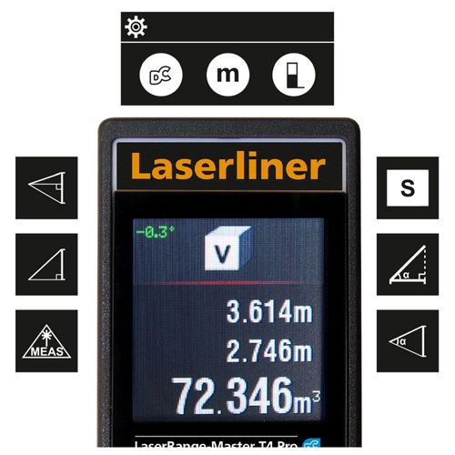 מד טווח לייזר LASERLINER Laser Range Master T4 Pro מק