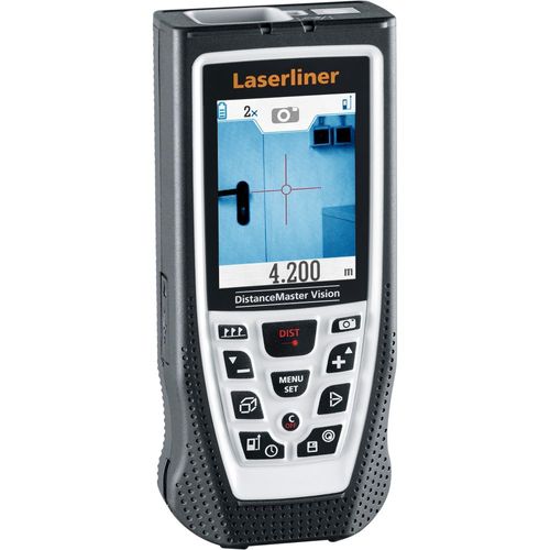 מד טווח לייזר LASERLINER Distance Master Vision 080.980A - מכשיר מדידה מקצועי עם מצלמה וזום דיגיטלי למדידות מדויקות עד 80 מטר