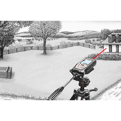 מד טווח לייזר LASERLINER Distance Master Vision 080.980A - מכשיר מדידה מקצועי עם מצלמה וזום דיגיטלי למדידות מדויקות עד 80 מטר