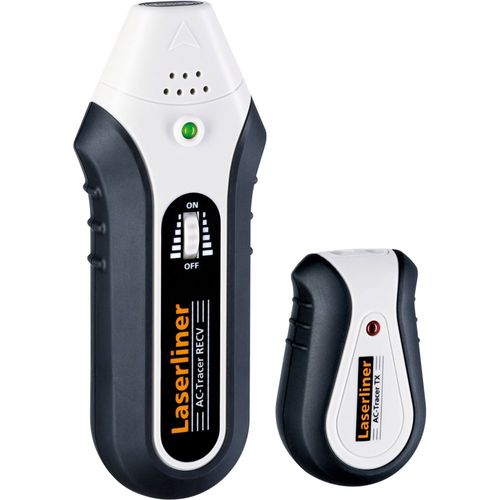 ערכת גילוי חוטי חשמל LASERLINER AC Tracer דגם 083.050A - משדר ומקלט עם מתאמים לזיהוי מעגלים חשמליים בקירות ללא מגע עד עומק 5 ס