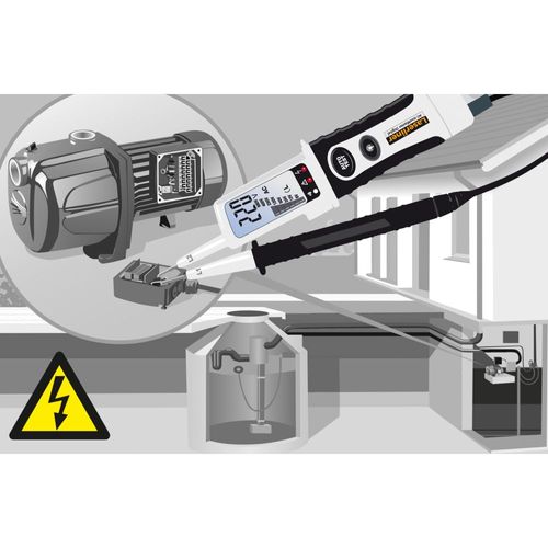בודק מתח ורציפות דיגיטלי LASERLINER 083.025A ActiveMaster Digital - מכשיר מקצועי עם צג LCD לבדיקת מתח AC/DC ורציפות עם חיווי צליל