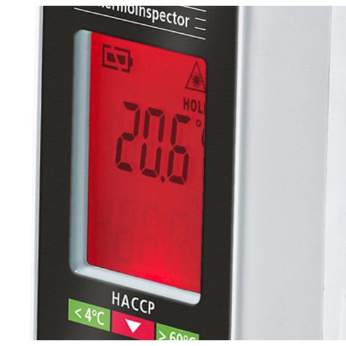 מד טמפרטורה מקצועי LASERLINER ThermoInspector 082.037A - מכשיר דו-חיישני עם דוקרן נשלף וחיישן אינפרא אדום לבקרת טמפרטורה בתעשיית המזון