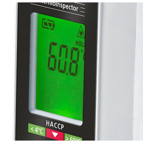 מד טמפרטורה מקצועי LASERLINER ThermoInspector 082.037A - מכשיר דו-חיישני עם דוקרן נשלף וחיישן אינפרא אדום לבקרת טמפרטורה בתעשיית המזון
