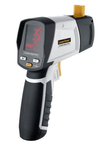 מכשיר מדידת לחות וטמפרטורה LASERLINER CondenseSpot Plus 082.046A - מכשיר אינפרא אדום עם מעגל לייזר 8 נקודות לאיתור גשרים טרמיים ובעיות לחות במבנים