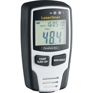 מד לחות דיגיטלי למדידת לחות, טמפרטורה ונקודת טל ארוכת טווח - LASERLINER ClimaData Box