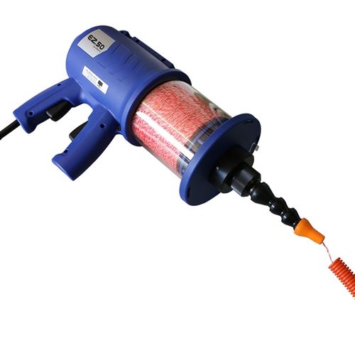 אקדח השחלת חוטי משיכה EZ ZEITLER EZ50 - מכשיר מקצועי לחשמלאים להשחלת חוטים בצנרת חשמל מפותלת בקוטר 18-50 מ