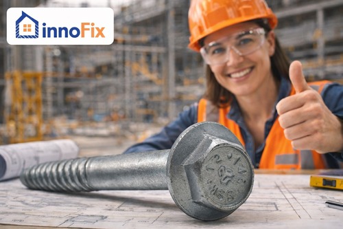 בורג ישיר לבטון InnoFix SSW - עוגן חורץ מקצועי עם תקן ETA ואישורי רעידות אדמה לעיגון חזק ואמין בבטון