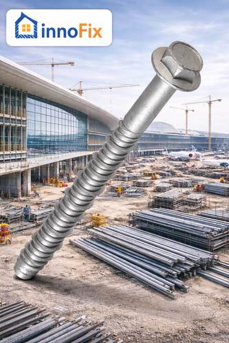 בורג ישיר לבטון InnoFix SSW - עוגן חורץ מקצועי עם תקן ETA ואישורי רעידות אדמה לעיגון חזק ואמין בבטון