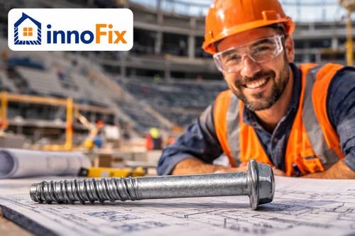 בורג ישיר לבטון InnoFix SSW - עוגן חורץ מקצועי עם תקן ETA ואישורי רעידות אדמה לעיגון חזק ואמין בבטון