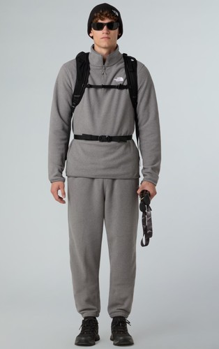 חולצת מיקרופליז גברים GLACIER 100 1/4 ZIP Mid Grey Heather
