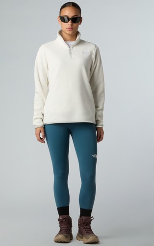 חולצת מיקרופליז נשים GLACIER 100 1/4 ZIP TWhite Dune