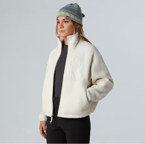 פליז נשים Yumiori Off-Peak Full-Zip White Dune