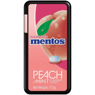 MENTOS - סוכריות מנטוס קשות ללא סוכר  בטעם אפרסק 17.5 גרם 