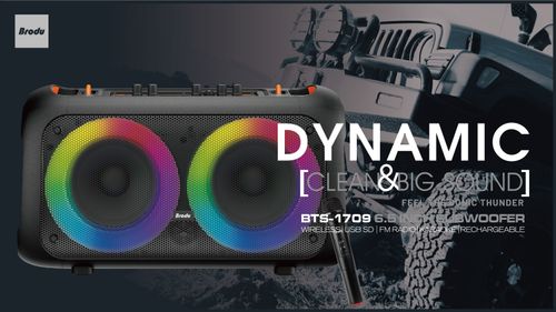  בידורית Bluetooth עם מיקרופון אלחוטי דגם Brodu BTS-1709 דינמיק 