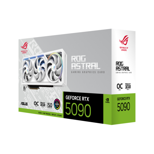 כרטיס מסך לבן ROG Astral GeForce RTX 5090 32GB GDDR7 WHITE OC Edition