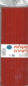 36 מקלות ליצירה בצבע אדום