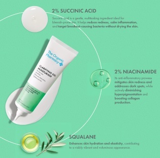 ג'ל  לחות The Organic Pharmacy Clarifying Gel Moisturiser  40 ml