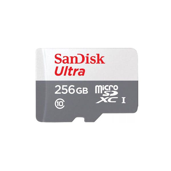 כרטיס זכרון SanDisk Ultra SDSQUNR-256G-GN3MN White/Gray microSDXC 256GB Memory Card