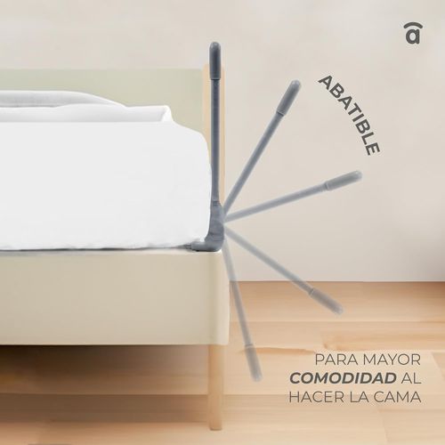 מגן מיטה גבוה ברוחב 1.2 מטר - אפור