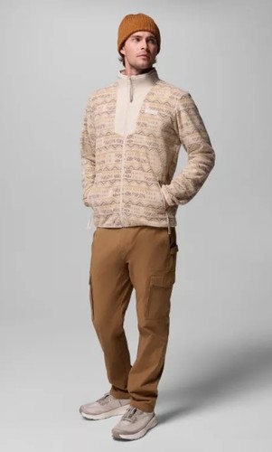 מעיל מיקרו-פליז גברים Sequoia Grove Printed Full Zip בז' - Columbia(קולומביה)
