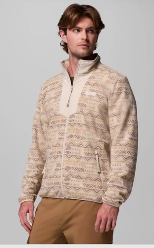 מעיל מיקרו-פליז גברים Sequoia Grove Printed Full Zip בז' - Columbia(קולומביה)