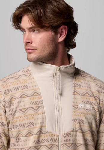 מעיל מיקרו-פליז גברים Sequoia Grove Printed Full Zip בז' - Columbia(קולומביה)