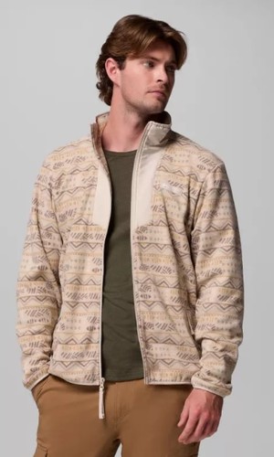 מעיל מיקרו-פליז גברים Sequoia Grove Printed Full Zip בז' - Columbia(קולומביה)
