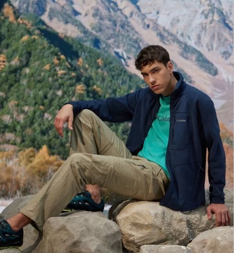 מעיל מיקרו-פליז לגברים Fast Trek II Full Zip כחול נייבי - Columbia