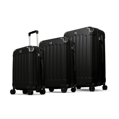 סט 3 מזוודות יוקרתיות Swiss Hufesen Black SF5