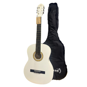 גיטרה קלאסית בצבע לבן מאט כולל תיק Legrand LC30WHM