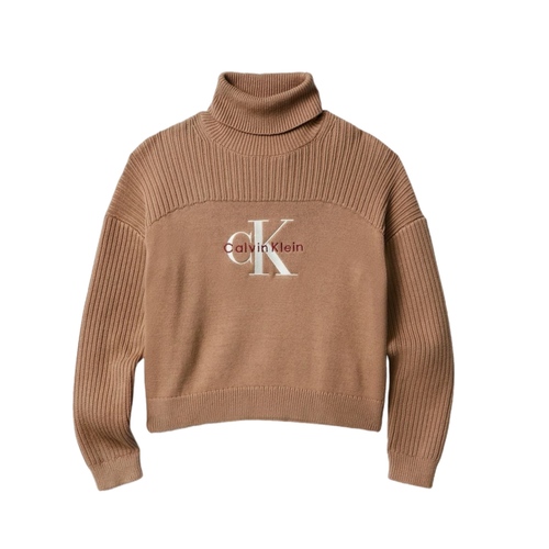 סריג CALVIN KLEIN מידות 4-16 לילדים בגוון קאמל