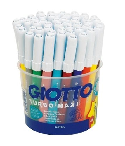 סט 48 טושים עבים בכוס- GIOTTO Turbo Maxi 