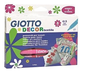 סט 6 טושים לבד GIOTTO Decor Textile