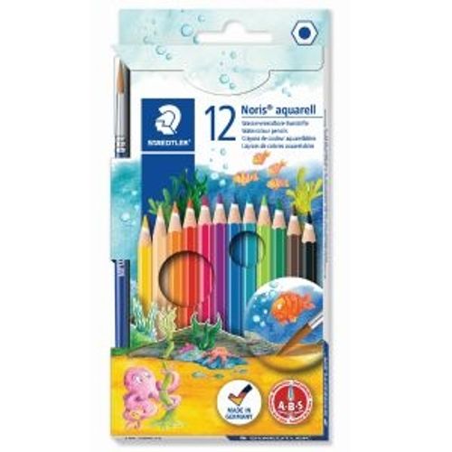 סט 12 עפרונות צבעוניים אקוורל שטדלר STAEDTLER