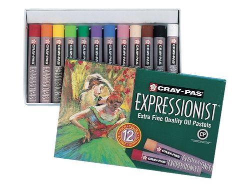 סט 12 פסטל שמן סקורה Expressionist CRAY-PAS