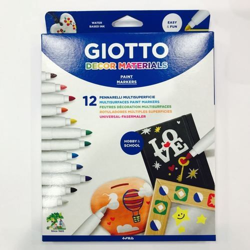  סט 12 טושים גיאוטו דקור- GIOTTO Decor Materials 
