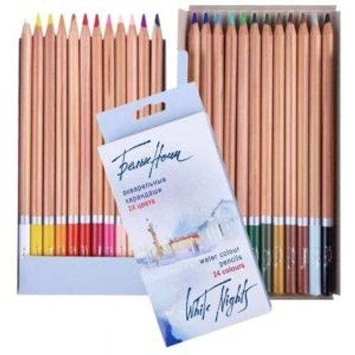 סט 24 עפרונות צבעוניים אקוורל White Nihgts