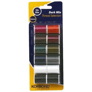 סט 12 חוטי פוליאסטר בגוונים 839 KORBOND
