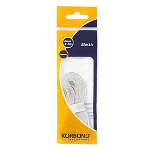 סרט אלסטי לבן 6 ממ 3 מטר KORBOND