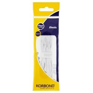 סרט אלסטי לבן 12 ממ 2 מטר KORBOND