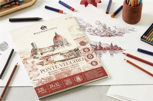 בלוק לטכניקות יבשות 24/32 220 גר PONTE VECCHIO DRAWING