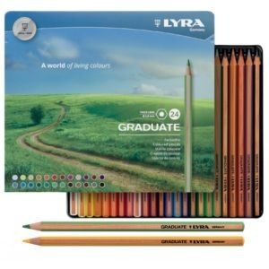 סט 24 עפרונות צבעוניים LYRA GRADUATE